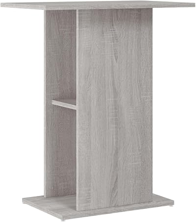 vidaXL Engineered Wood Aquarium Stand Sonoma Grey with Storage