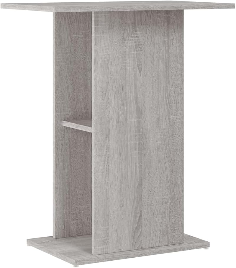 vidaXL Engineered Wood Aquarium Stand Sonoma Grey with Storage