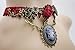 ETERNITY J. Vintage Princess Lolita Lace Victorian Necklace Bracelet Edwardian Vampire Gothic Choker Pendant (Red2)