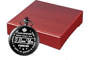 UDANEY Gifts for Brother,Best Brother Gifts，Pocket Watch for Brother, Christmas Gifts for Brother,Birthday Gifts from Sister, Unique Gifts for Brother