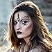 Face Jewelry Stickers, Kapmore 6 PCS Mermaid Face Jewelry Fashionable Removable Rhinestone Tattoo Face Gem Jewel Sticker for Valentine's Day Costume Party (Style 1)