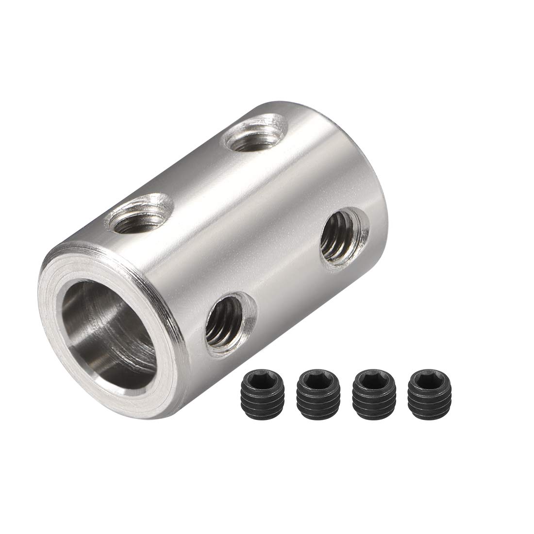 sourcing map 6mm to 8mm Bore Rigid Coupling Set Screw L22XD14 Stainless Steel,Shaft Coupler Connector for RC Airplane Boat, Motor Accessories