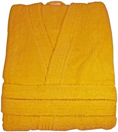 bademantel damen frottee gelb