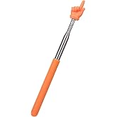 Retractable Teacher Pointer for Classroom Kids Reading, Dumero Extendable Finger Pointer Stick, School Collapsible Telescoping Long Hand Pointing Stick, Classroom Must Have Supplies Essentials, Orange