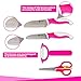 TruChef 5-Piece Kids Knife Set for Real Cooking | Stainless Steel Chef, Paring & Serrated Knives with Peeler & Holder | Safe Junior Chef Cooking Set for Kids (5 pcs, Pink)