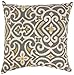 Pillow Perfect Gray/Greenish-Yellow Damask 18-Inch Throw Pillow