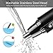 Nose Hair Trimmer for Men Women Rechargeable Nostril Nasal Hair Clippers Powerful Motor Won't Break Aluminum Body Black