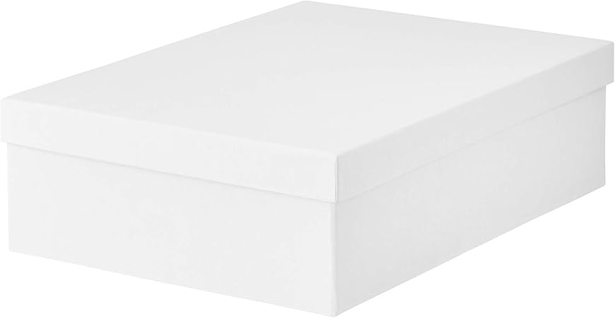 IKEA 903.954.22 Tjena - Caja de almacenaje con tapa, color blanco: Amazon.es: Hogar