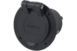 Marinco Power Products CS6375FL.OEM Flanged Inlet with Integral Spring Lid Master/50, 50 Amp, 125V/250V