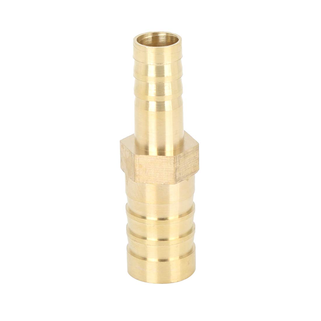 X AUTOHAUX 12mm to 8mm Brass Barb Hose Fitting Straight Connector Adaptor for Air Water Gas Oil