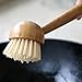 OAKART Huibot Dishwashing Brush Bamboo Handle Soft Bristle for Pot Pan Scrubber