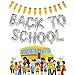 Back to School Balloons with Pencil Garland | Back to School Party Decorations | Back to School Supplies | Bach to School Banner Sign | Pencil Decorations for Office, Classroom