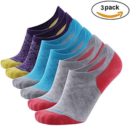 MuddyWay Men's No Show Socks Low Cut Non-Slide Soft Cotton Socks (3 Pack S/M)