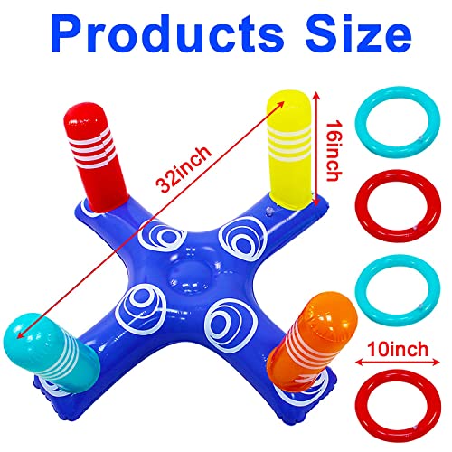 Inflatable Pool Ring Toss Pool Game Toys Floating Swimming Pool Ring