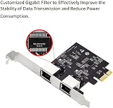 Gathukila Dual Gigabit Ethernet Controller Card RTL8111H Chipset PCIe 2 Port LAN view 4