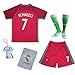 2018 Portugal Cristiano Ronaldo #7 Home Red Kids Soccer Football Jersey Gift Set Youth Sizes