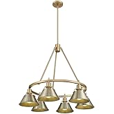 Golden Lighting 3306-6 BCB-AB Orwell - 6 Light Chandelier-20.38 Inches Tall and 29 Inches Wide, Finish Color: Brushed Champag