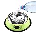 Petfamily Stainless Steel Cat Bowl, Heavy Duty Cats and Dogs Bowls with Non-Skid Rubber Base, Pet Food Bowls, 8 Ounce, Set of 2 (Green/Orange)