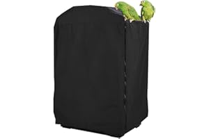 QBLEEV Birdcage Cover, Parrot Cage Night Cover Shade, Pet Universal Blackout Windproof Light-Proof Sleep Reduces Distractions Night Accessories Cloth Without Cage-14.1x18.5x26.7in (LxWxH)