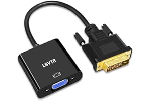 DVI to VGA Adapter, LSVTR Active DVI-D 24+1 to VGA Male to Female Converter Cable for DVI Device, Laptop, PC to VGA Displays,