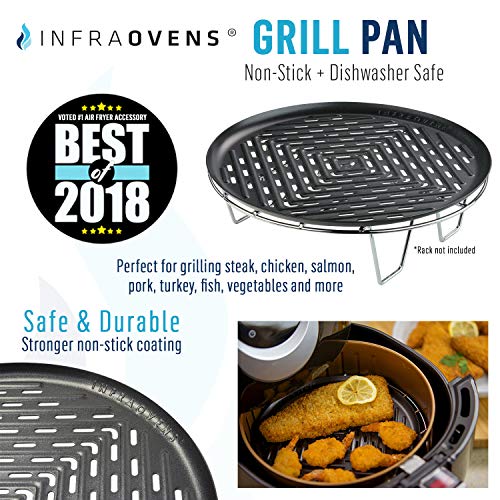 Air Fryer Grill Pan 6.7 inch Accessories Kit + Baking Tools for Airfryer Baskets Compatible with