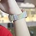 MIFFO Apple Watch Band Leather iWatch Strap Extreme Deluxe Shiny Bling Glitter Leather Bracelet Wristband for Apple Watch Series 1, Series 2, Series 3 Sport Edition (Rainbow-38mm)