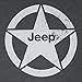Jeep Shield Star Emblem Distressed 4x4 T-Shirt - (Heather Charcoal) Large