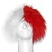 Sports Novelties Short Costume Party and Sports Fan Wig, Red and White, 1-Count