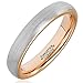 MNH Tungsten Rings for Men Wedding Band 4mm Thin Matte Finish Women Comfort Fit