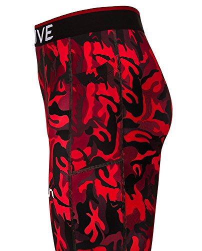 Take Five Men’s Side Pockets Cool Dry Tights UV Protection Compression Baselayer Cycling Yoga Leggings (Z812, XXL)