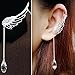 Earring NYKKOLA Charm Elegant Angel Wing Crystal Earrings Drop Dangle Ear Stud Cuff Clip primary