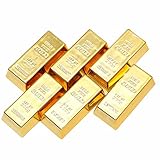 金の延べ棒 型 レプリカ ゴールド 金 塊 マグネット 磁石 6 個 セット (A)
