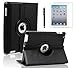 AiSMei Case for 9.7-Inch iPad 5th (2017)/ iPad 6th (2018)/ iPad Air (2015), Rotating Protective Case Cover w/Auto Wake/Sleep Function,Black
