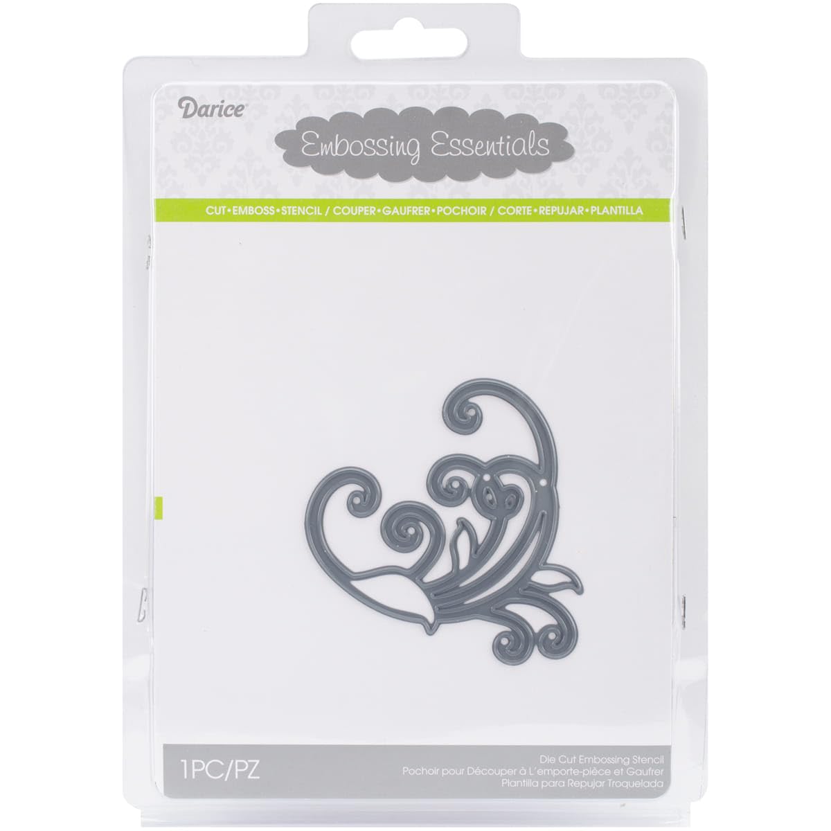Darice Embossing Essentials Die, Swirl Corner