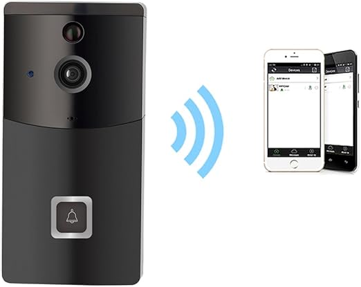 Amazon Powpro ワイヤレスチャイム ドアベル 玄関呼び鈴 Wifiセキュリティカメラ 防犯 可視 録画ビデオ機能付き スマホ対応 インターホン チャイム