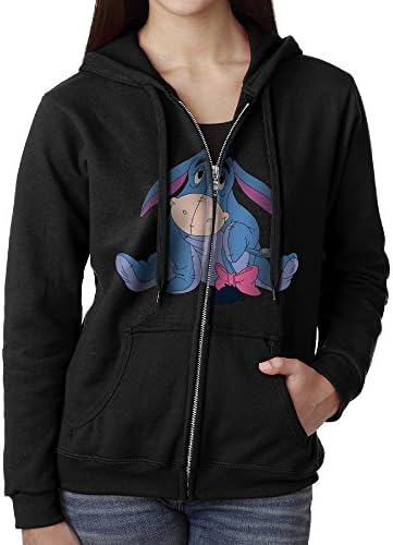 Zip Up Sweatshirt Women Donkey Piglet Winnie Pooh Eeyore