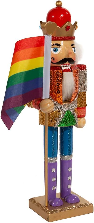 Nutcrackers - Kurt S. Adler F2088 Wooden Gay Pride Nutcracker, 12-Inch, Multi-Colored