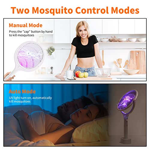 Dailytop Electric Fly Swatter, Rotatable Indoor Bug Zapper Racket, USB