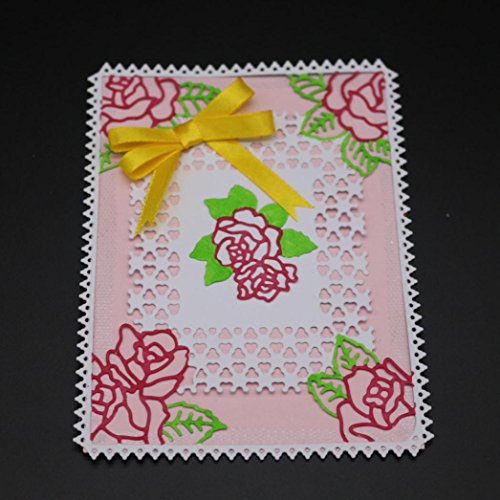 Orangeskycn New Flower Heart Metal Cutting Dies Stencils DIY Scrapbooking Album Paper Card Craft (D)