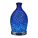 Sztrokia Essential Oil Diffuser, 3D Glass Aromatherapy Diffuser, 300ML Aroma Essential Oil Cool Mist Humidifier with 24 Color Changing, Metal-Case Base, Waterless Auto Shut-Off for Home, Office,Baby