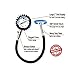 TireHD Dura-Flex Tire Pressure Gauge, 0-60 PSI - Bonus 4 Valve Stem Caps