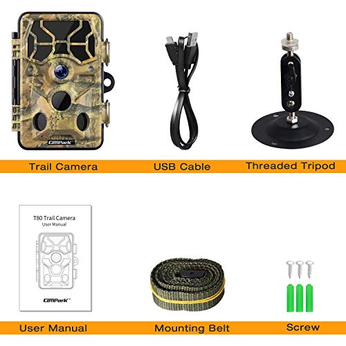 Campark WiFi Trail CameraBluetooth 1296P 20MP Hunting Game Camera with