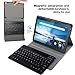 IVSO Keyboard Case for Lenovo TAB M10 Tablet, Wireless Keyboard Front Prop Stand Case Cover for Lenovo TAB M10 2018 Released Tablet (Black)