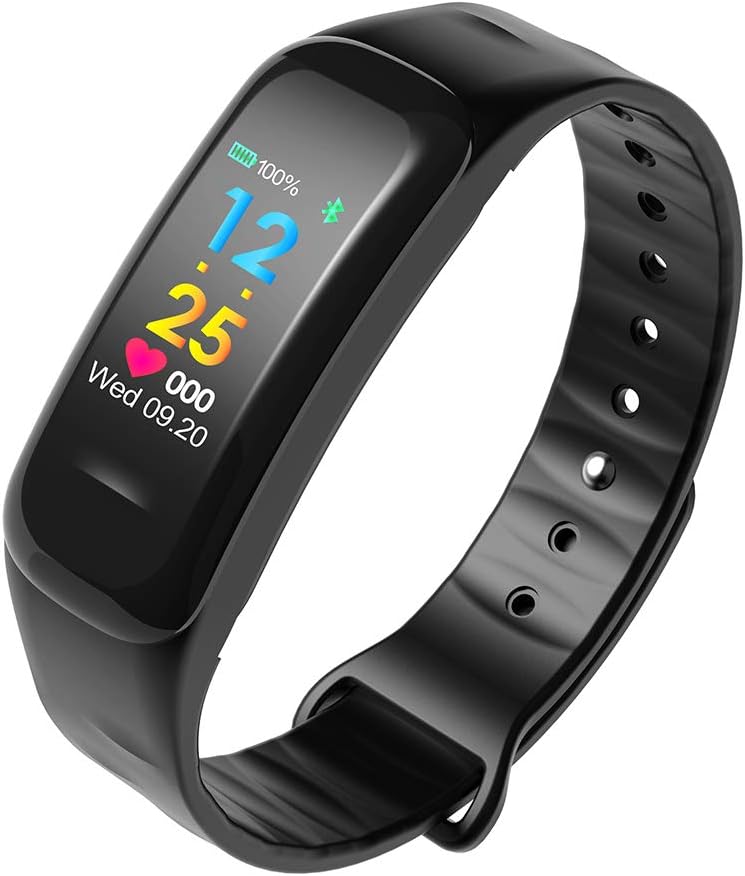 Fitness Tracker with Heart Rate Monitor Blood Pressure IPS Color Screen Pedometer Blue-tooth 4.0 Smart Watch Wristband for Outdoor Running Walking for iOS Android Smart Phone