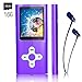 MP3 Player/Music Player,EVASA with a 16 GB TF Card Portable Digital Music Player/Video/Voice record/FM Radio/E-Book Reader,Ultra Slim 1.8''Screen (Purple)