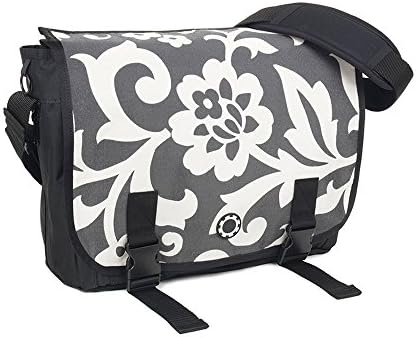 DaisyGear Messenger Diaper Bag - Charcoal Whimsey