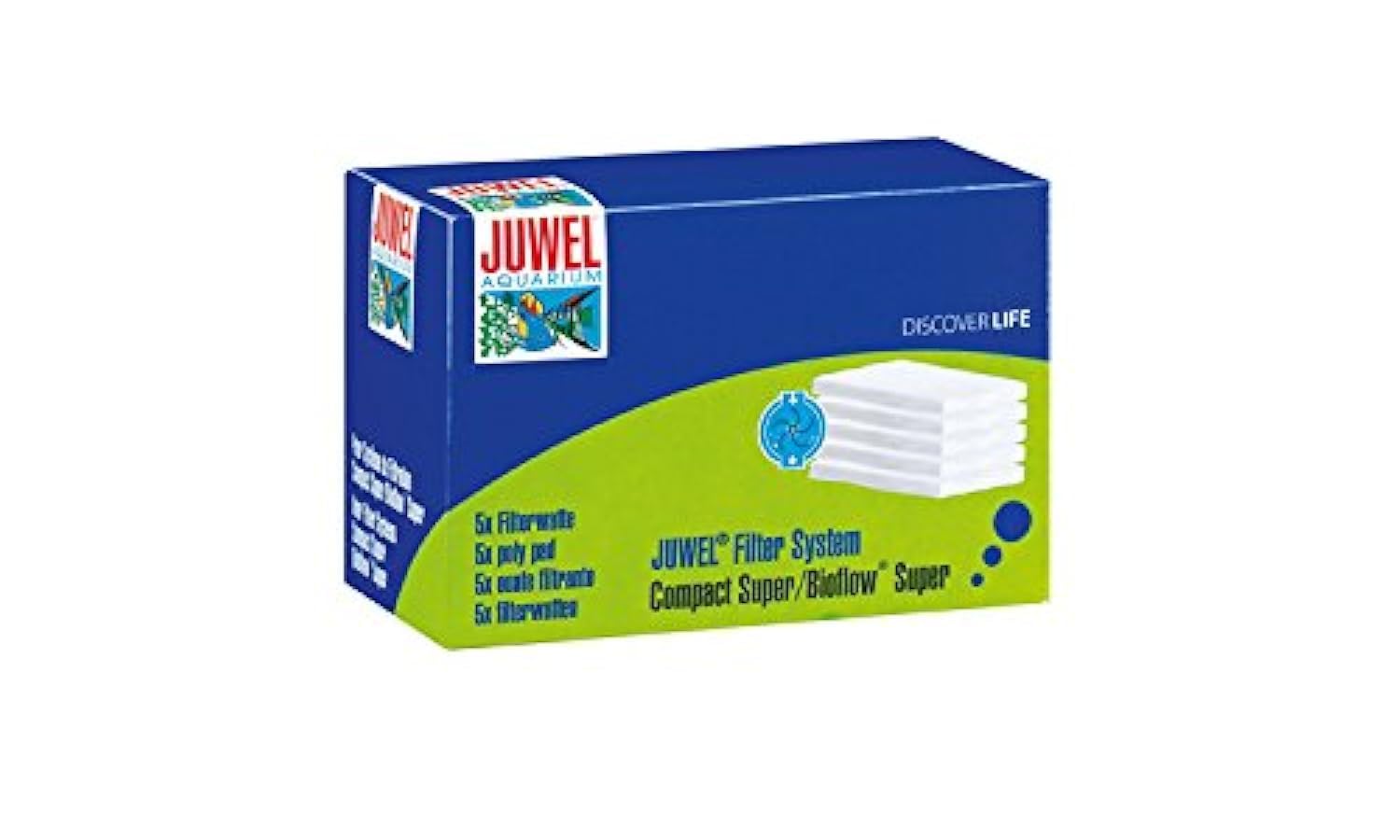 Juwel Pack of 5 Poly Pad Bioflow Compact Super