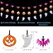 YUNLIGHTS Fairy String et of 3 Battery Operated 11.5ft Pumpkin Bat Ghost 30 LED Lights Each for Indoor/Outdoor Halloween Christmas, Holiday Party Decoration, White + Orange + Purple