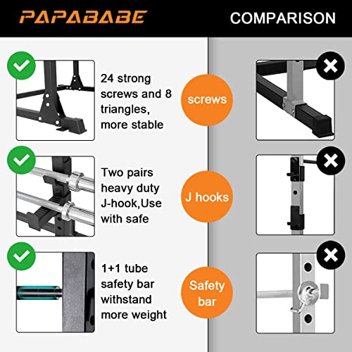 Power Rack Power Cage Workout Station Home Gym for Weightlifting