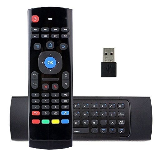 REDGO Air Mouse, 2.4G MX3 Portable Mini Wireless QWERTY Keyboard Mouse, Multifunctional Infrared Remote Control for Android Smart TV Box IPTV HTPC Mini PC Windows iOS MAC Xbox